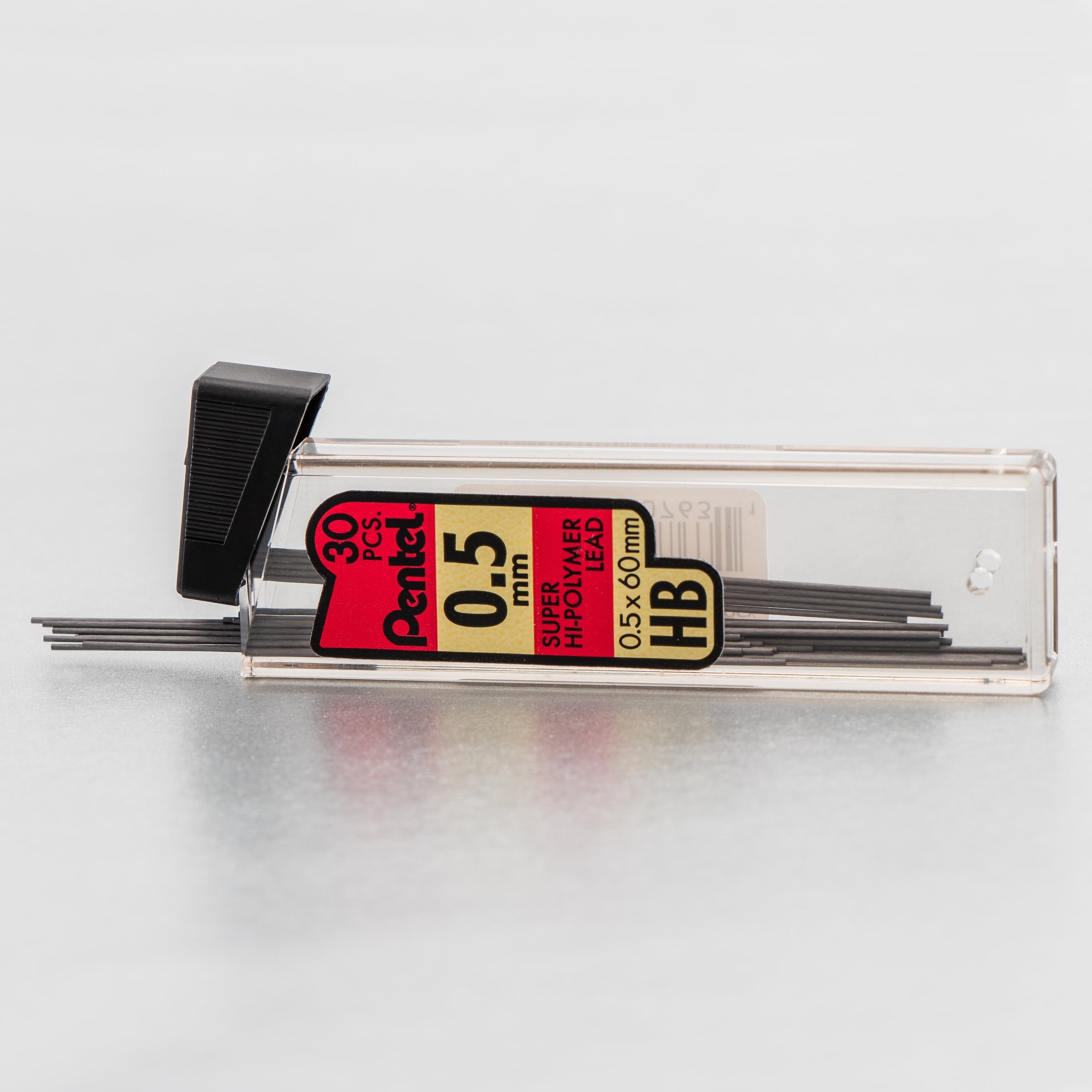 Pentel Super Hi-Polymer Mechanical Pencil Refill Lead, 0.5mm, Fine, HB, 30 Pieces of Lead