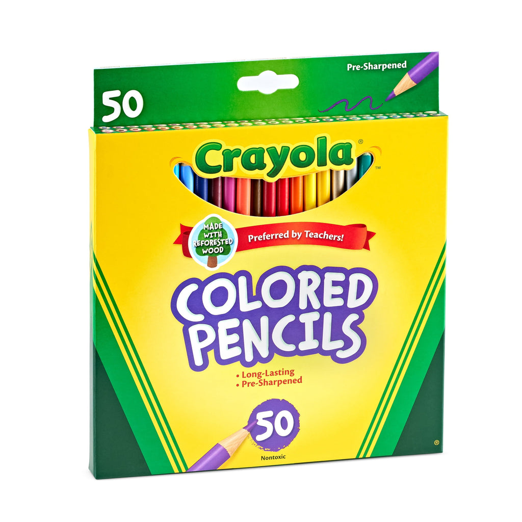 Crayola Colored Pencil Set, 50 Ct, School Supplies, Adult Coloring Pencils, Gift