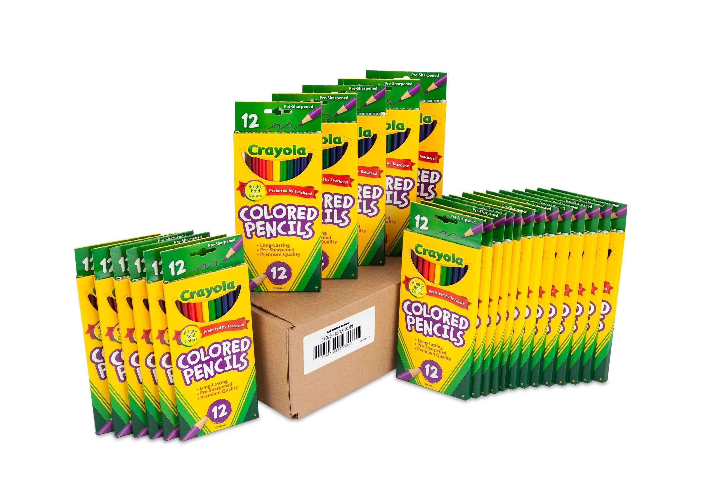 Crayola Colored Pencils, 24 Packs of 12-Count Colored Pencils, Art Tools in Vibrant Colors, great for School or Home Projects, Adult Coloring