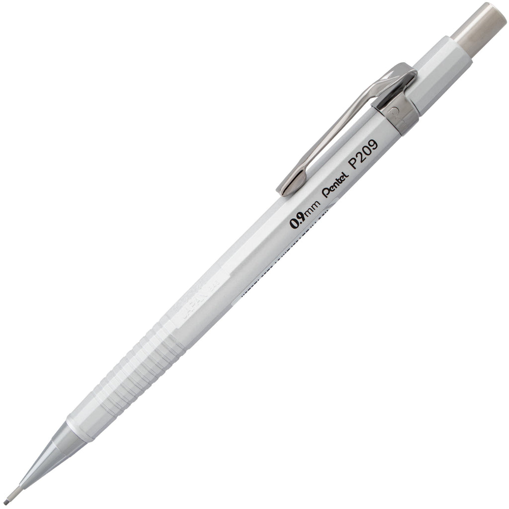 Pentel Sharp Mechanical Pencil, .9mm, Metallic Silver