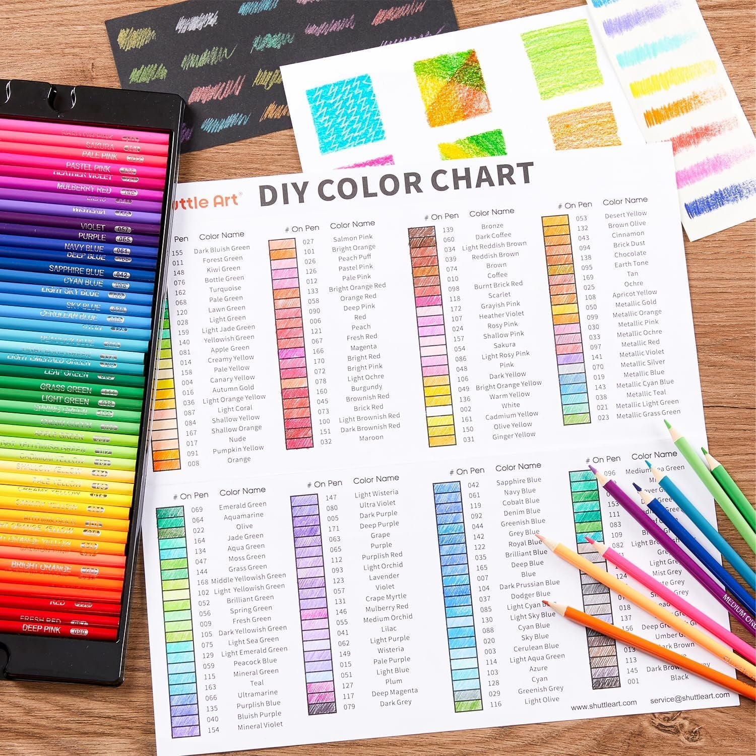 172 Colored Pencils, Shuttle Art Soft Core Color Pencil Set for Adult Coloring Books Artist Drawing Sketching Crafting