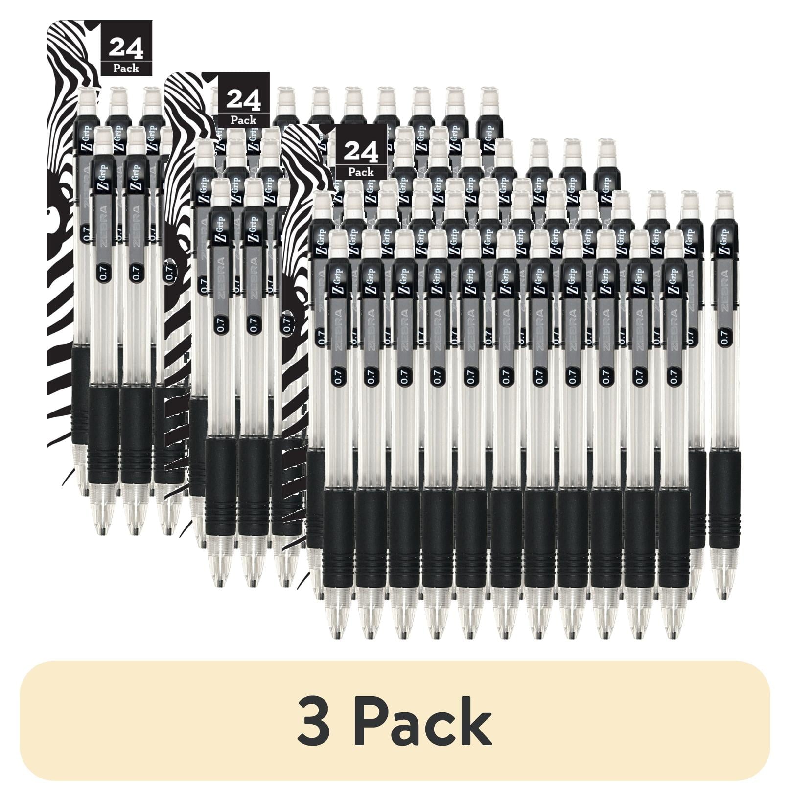 Zebra Z-Grip Plus Refillable Mechanical Pencil, 0.7mm, Bonus Lead and Erasers, Assorted Barrel Colors, Green, Yellow, Blue, 3-Count