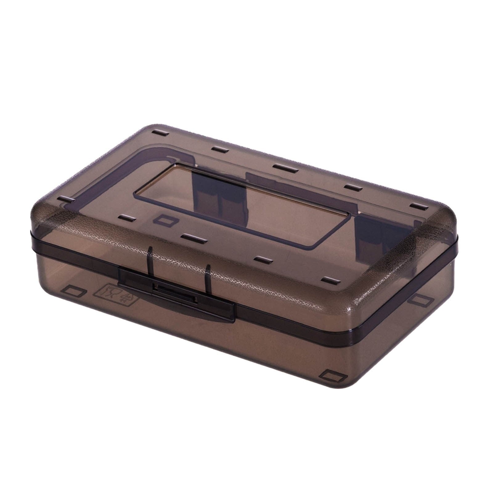 3-Ring Binder Zipper Pouch: Dual-Compartment Clear Window Pencil Case for Pens Cosmetics - 10" x 7.5" Office Travel Organizer(Blue)