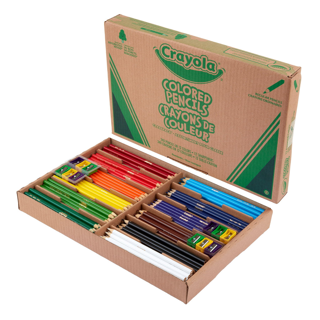 Crayola Colored Pencils Classpack, Assorted, 240 Count