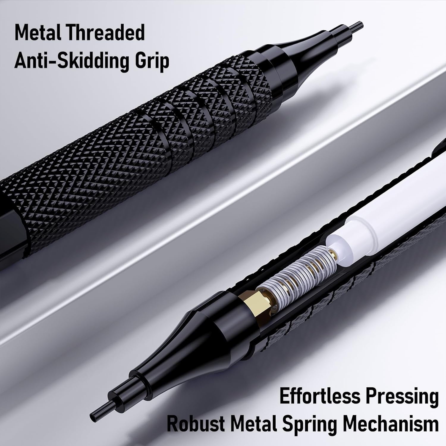 Four Candies Metal Mechanical Pencil Set,5 Count, Metal Mechanical Pencils 0.5, 0.7, 0.9,2.0(2Pcs), 420Pcs Leads (4B 2B HB 2H Color), for Writing Sketching Drawing (Black)