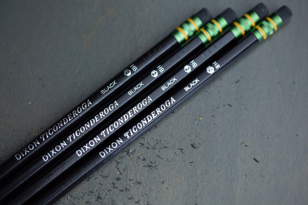 Dixon Ticonderoga Woodcase Pencil, Black, 10-Count, 0.20 Pencil Lead Size