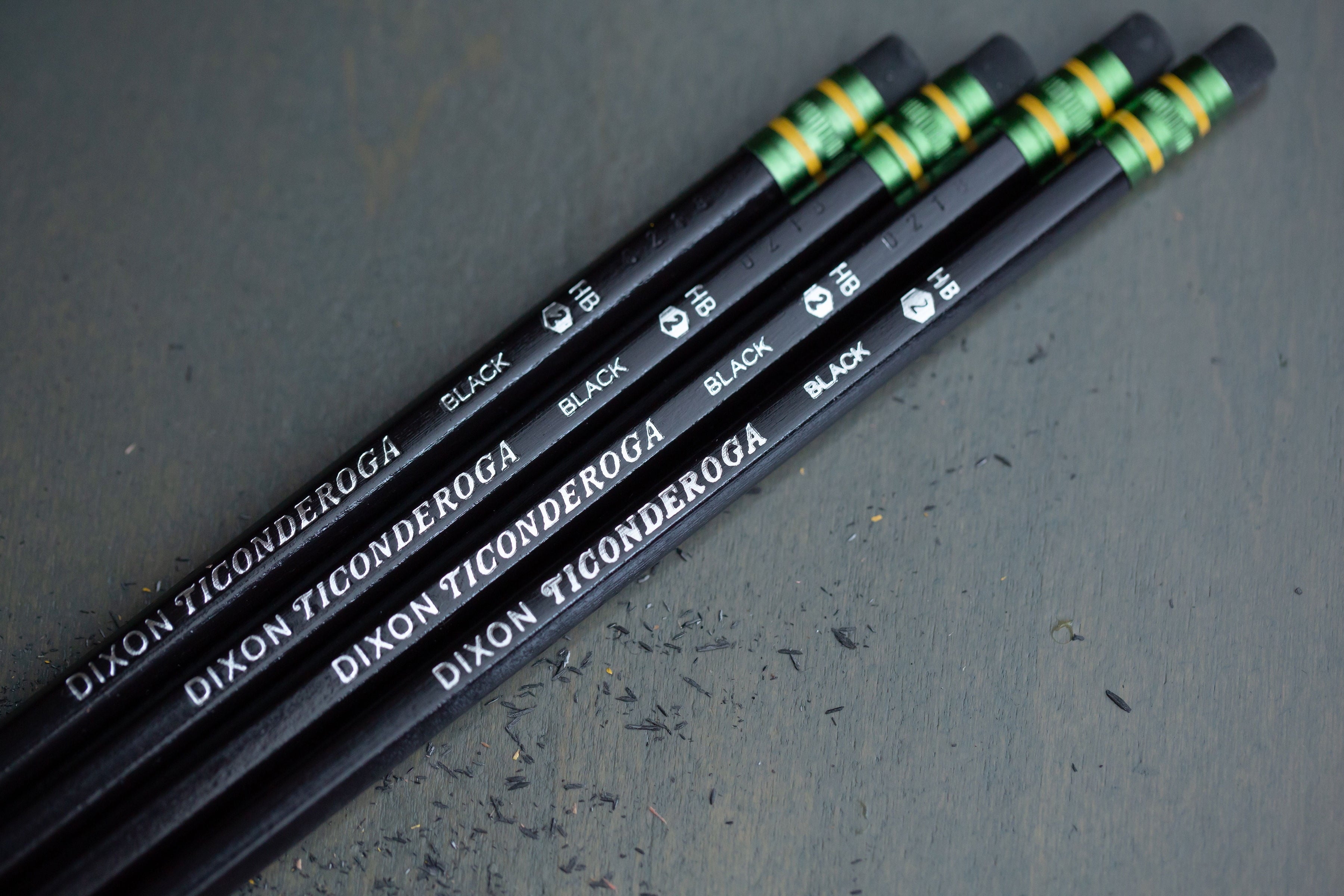 Dixon Ticonderoga Woodcase Pencil, Black, 10-Count, 0.20 Pencil Lead Size