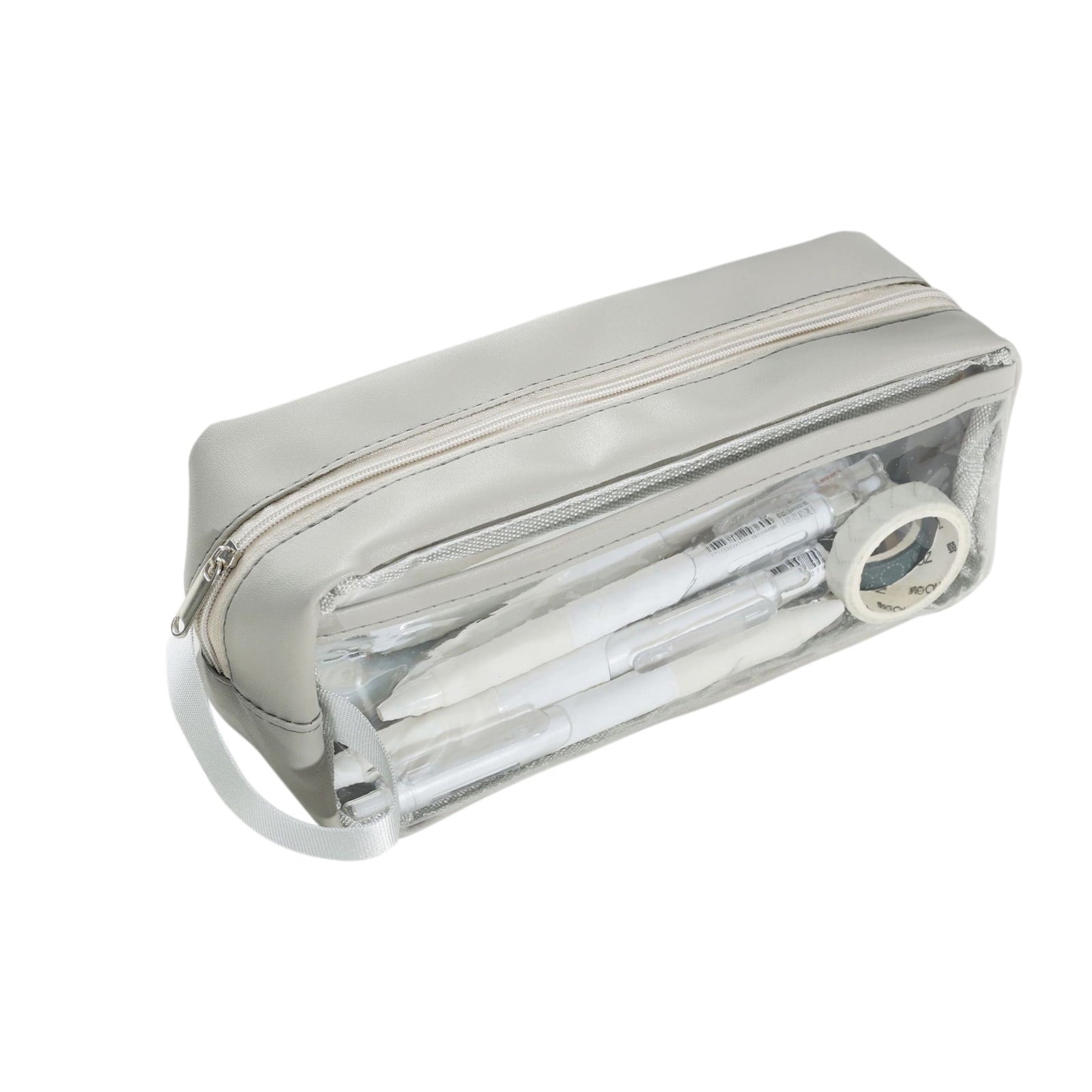 Blukids Pencil Pouch for 3 Ring Binder, Pencil Pouch with Double Pocket, Double Zipper Pencil Pouches,Pencil Bag with Mesh Window Pencil Pouches,Binder Pencil Pouch for Office Products Pen Bag(Red)