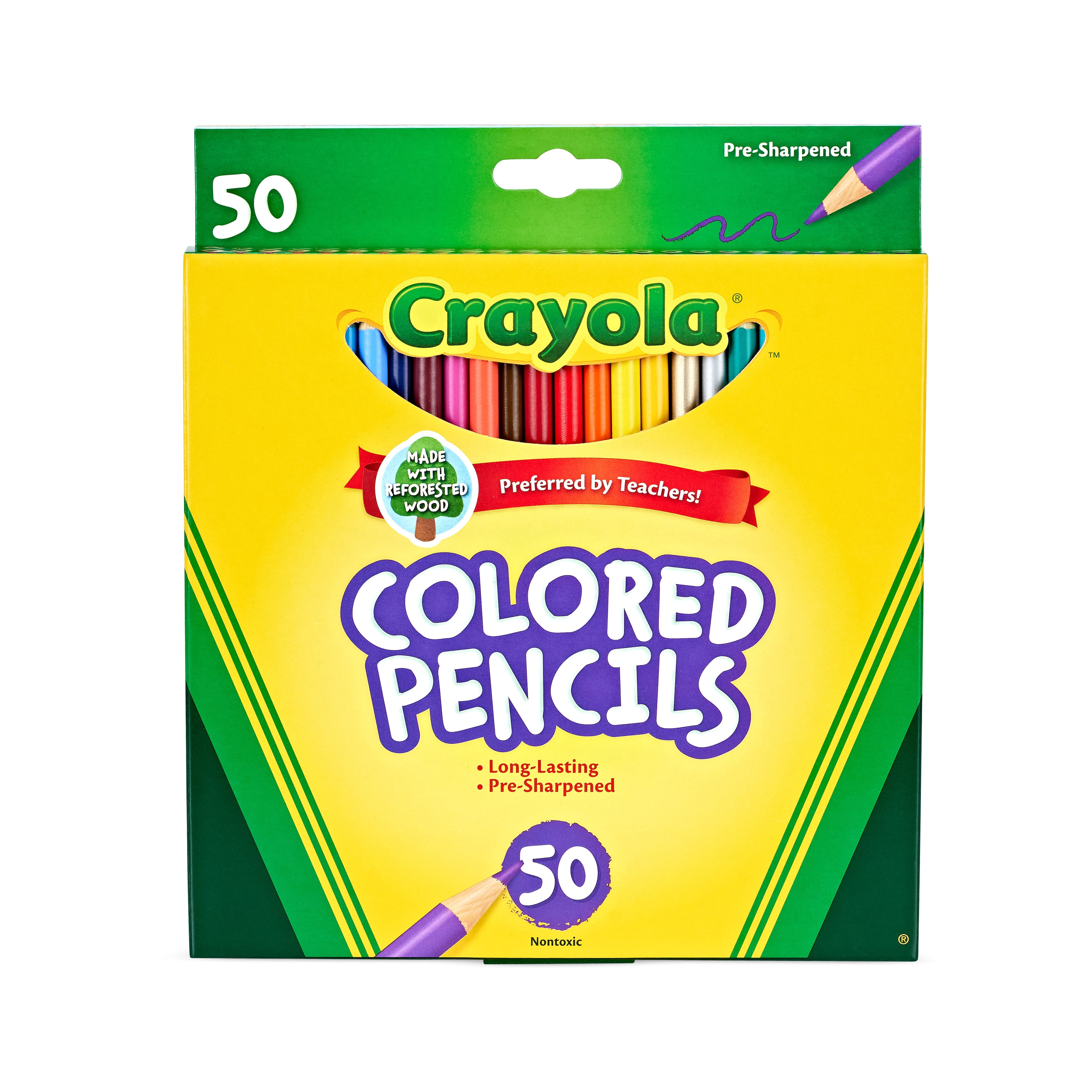 Crayola Colored Pencil Set, 50 Ct, School Supplies, Adult Coloring Pencils, Gift