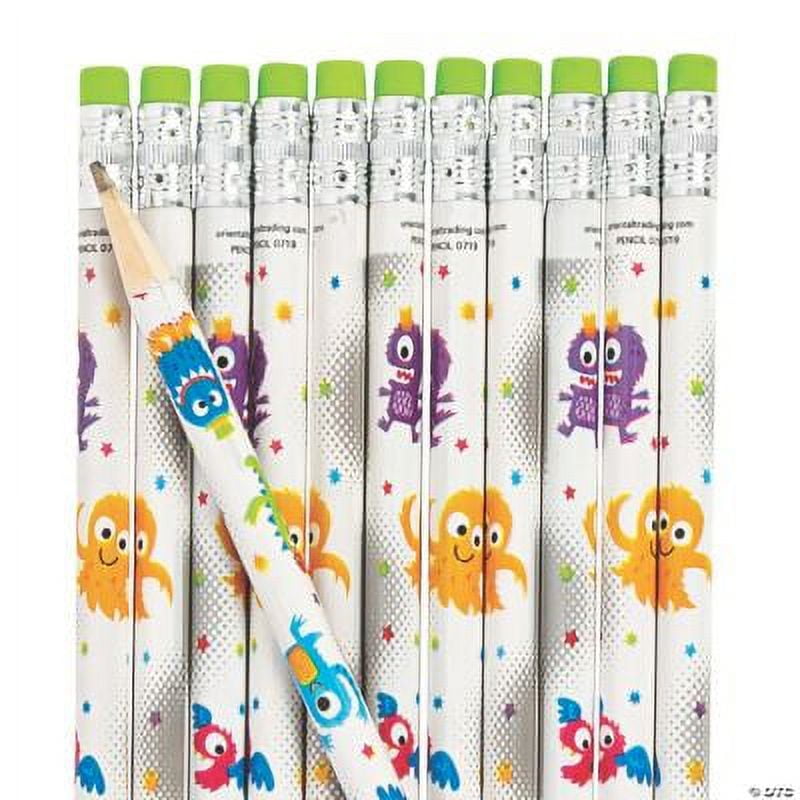 Cute Monster Pencils, Birthday, Stationery, 24 Pieces