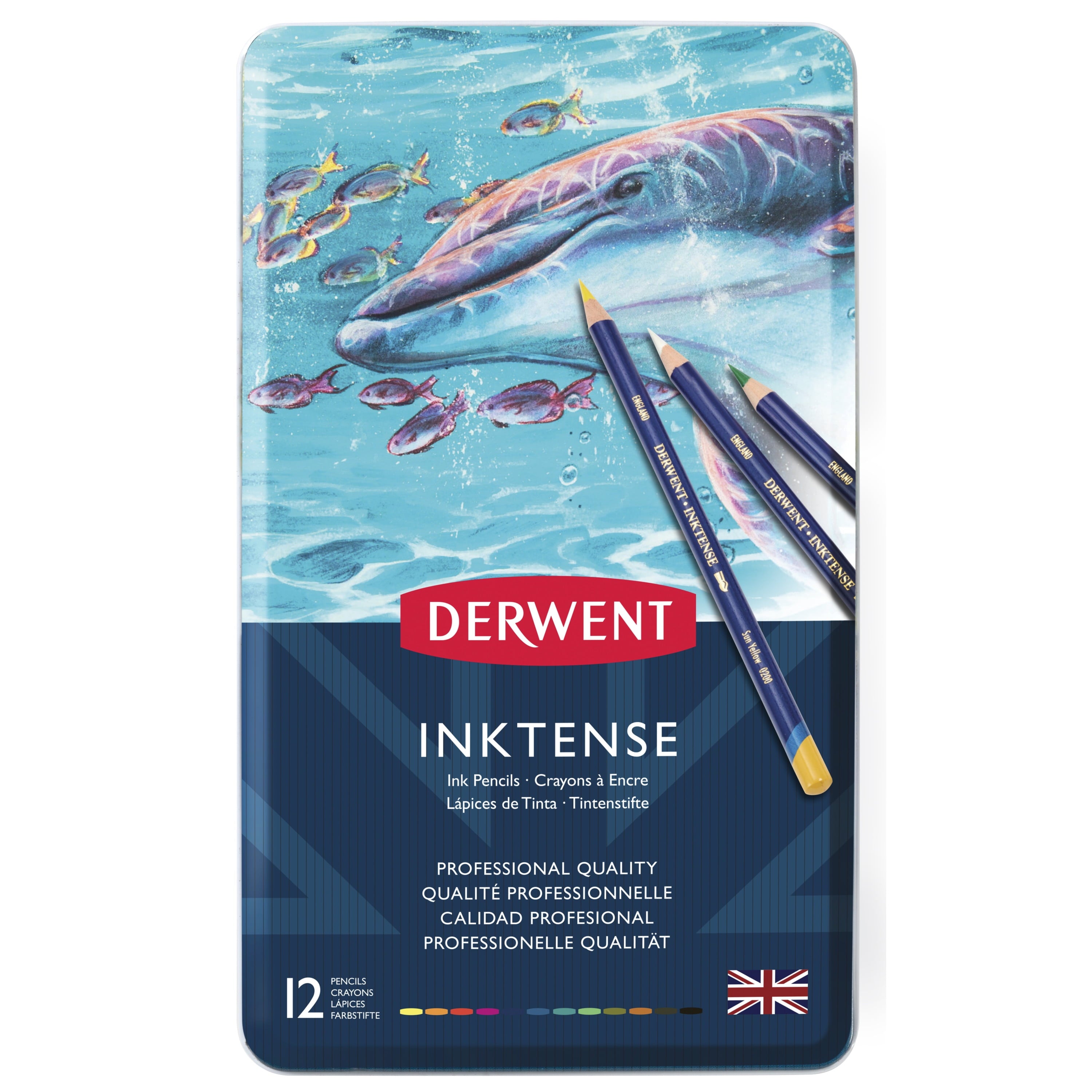 Derwent Inktense Pencil 12-Color Tin Set