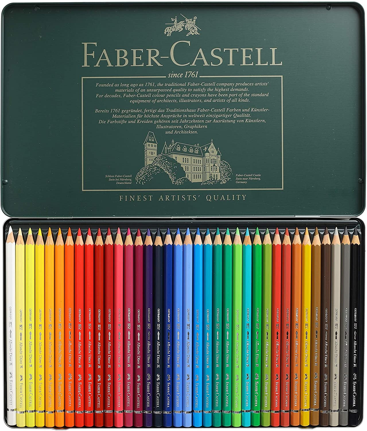 Faber-Castell Albrecht Durer Watercolor Pencils- Assorted Colors, Set of 36