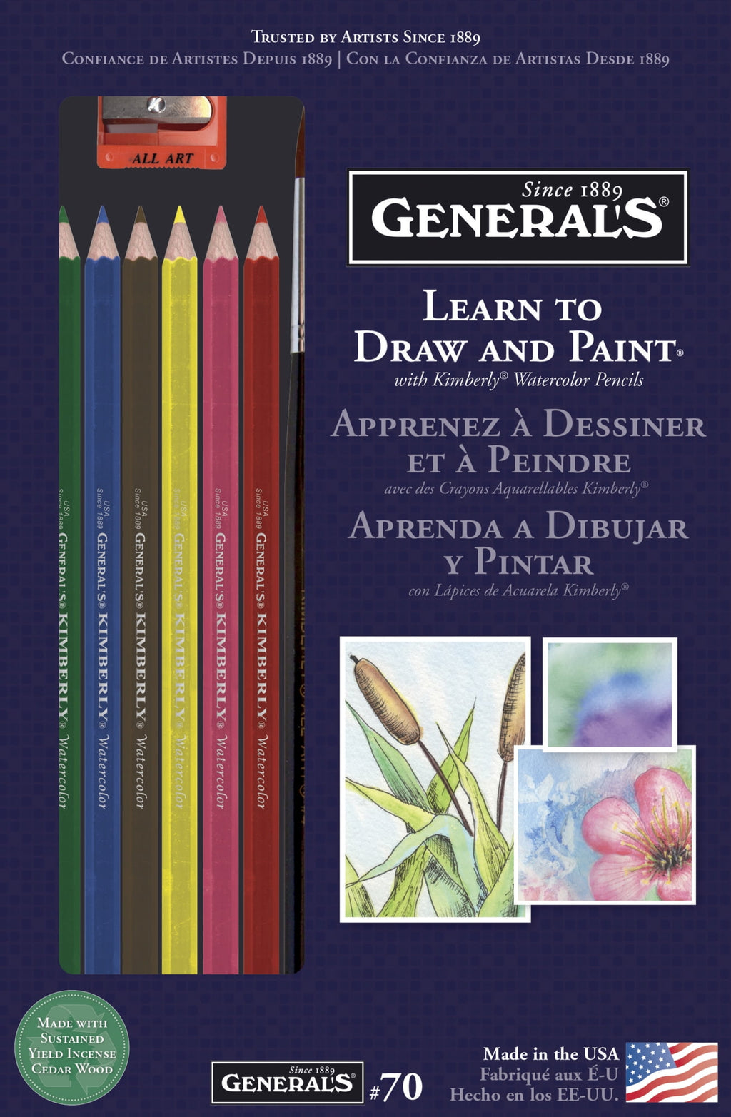 General's Watercolor Pencil Set: 11 pieces