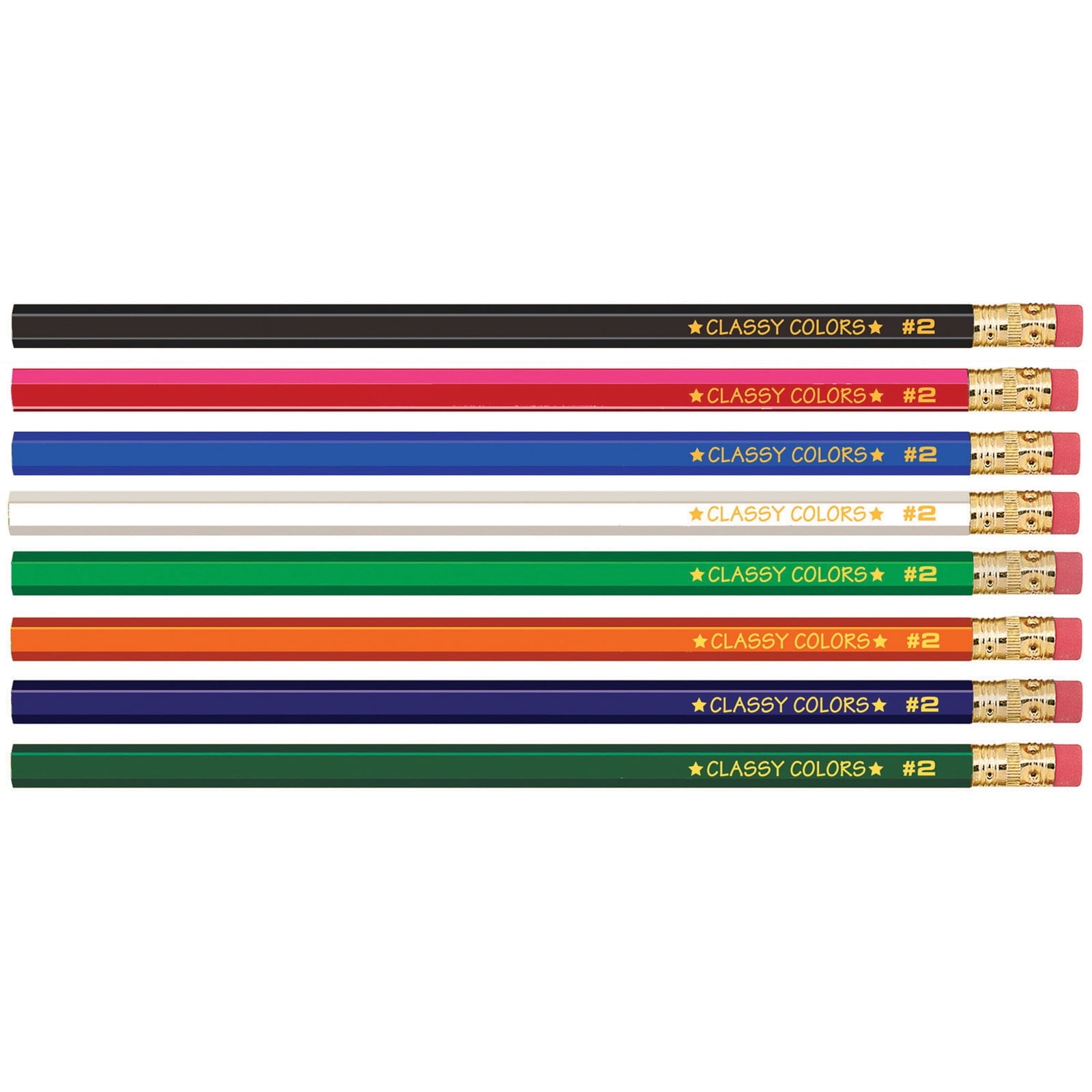 Musgrave Pencil Company No. 2 Wood Case Hex Pencil, Assorted Colors, Pack of 144