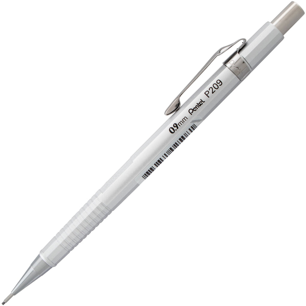 Pentel Sharp Mechanical Pencil, .9mm, Metallic Silver