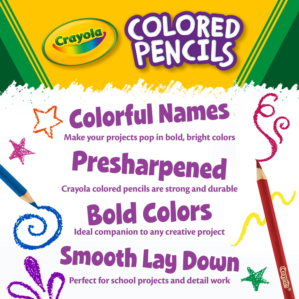 Crayola Colored Pencil Set, 50 Ct, School Supplies, Adult Coloring Pencils, Gift