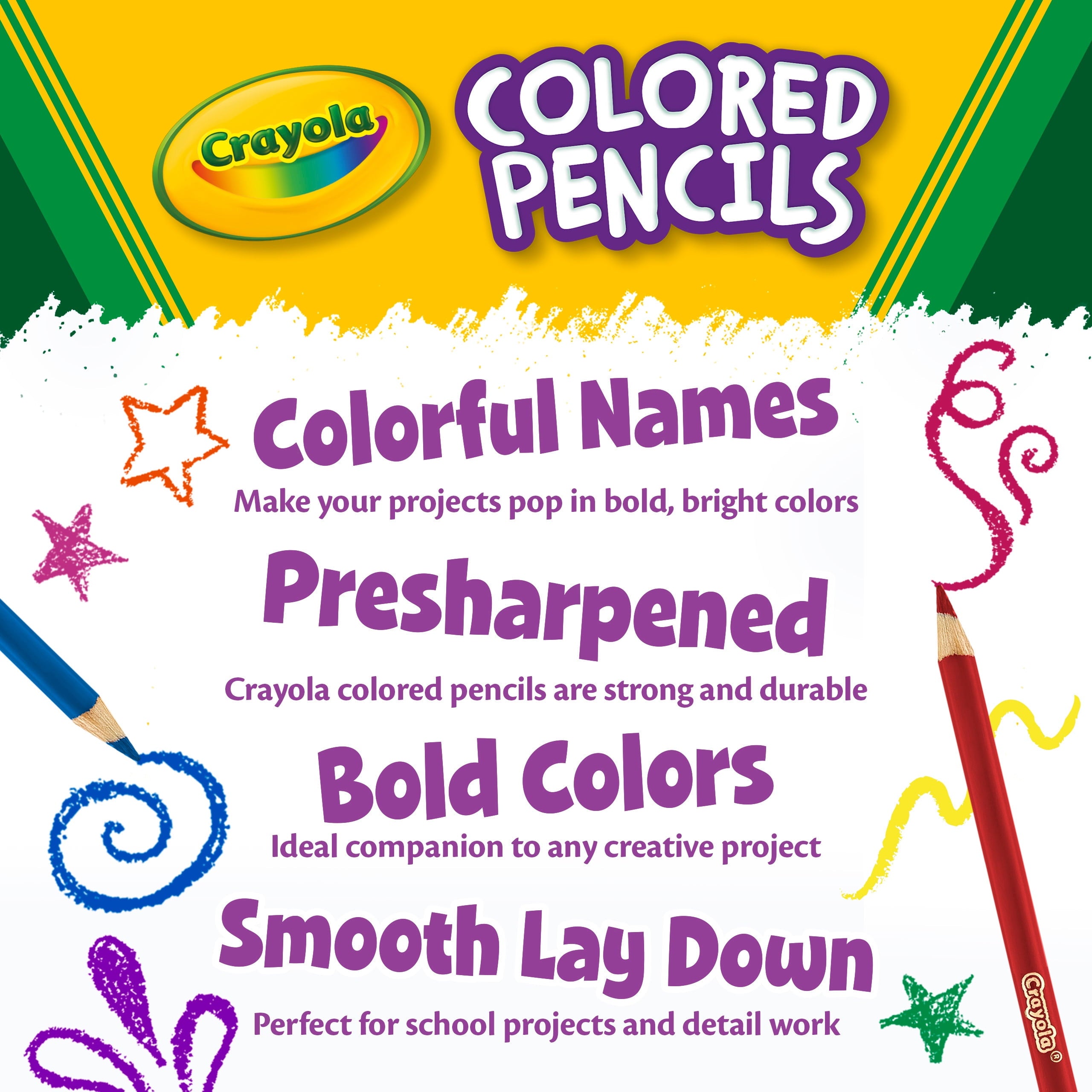 Crayola Colored Pencil Set, 50 Ct, School Supplies, Adult Coloring Pencils, Gift