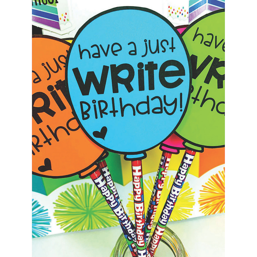 Fun Express Happy Birthday Pencils for Birthday - 24 Pieces