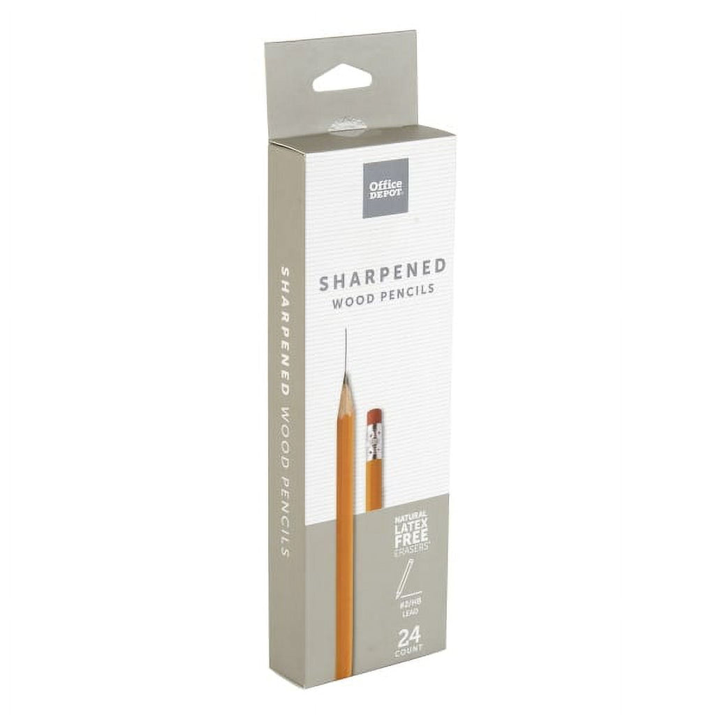 Office Depot® Brand Presharpened Wood Pencils, #2 Medium Soft Lead, Yellow, Pack Of 24 Pencils
