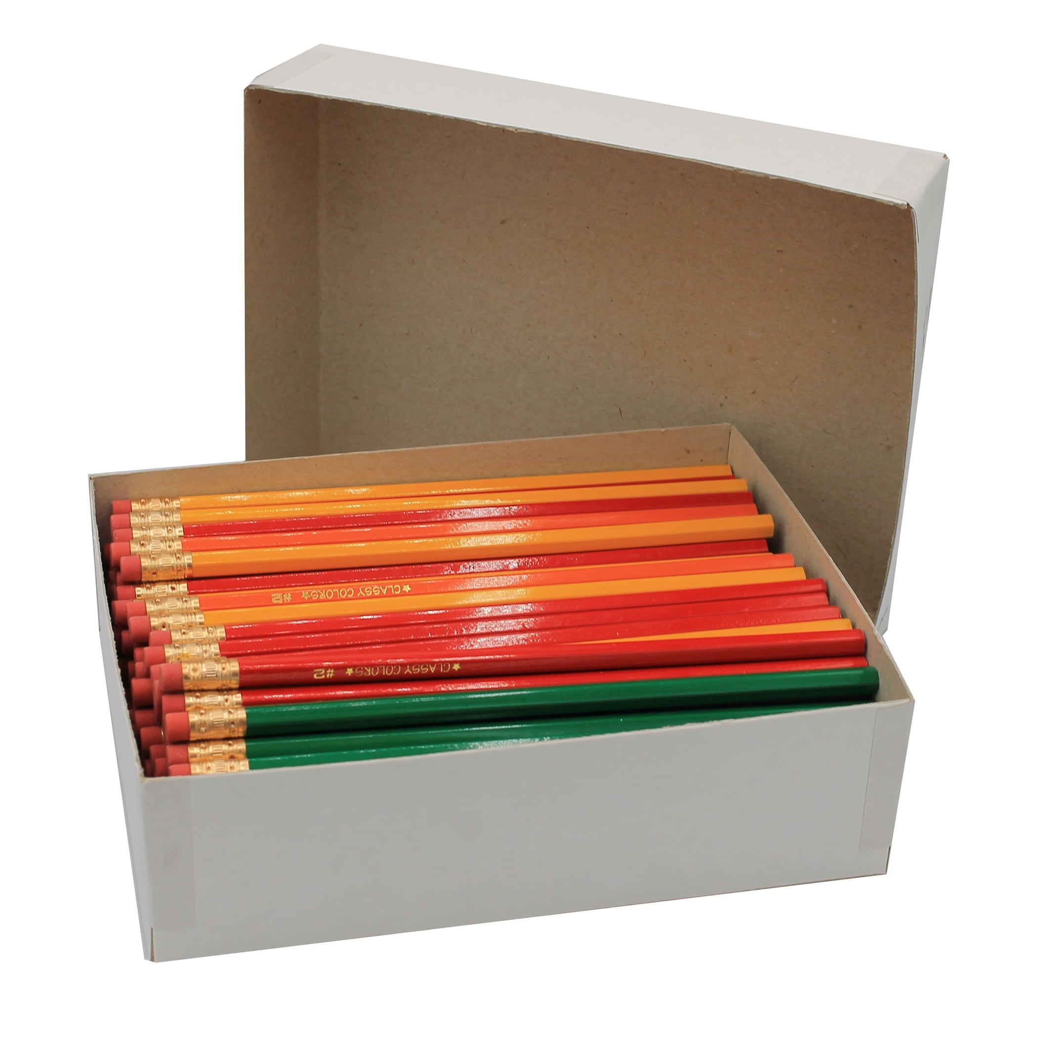 Musgrave Pencil Company No. 2 Wood Case Hex Pencil, Assorted Colors, Pack of 144