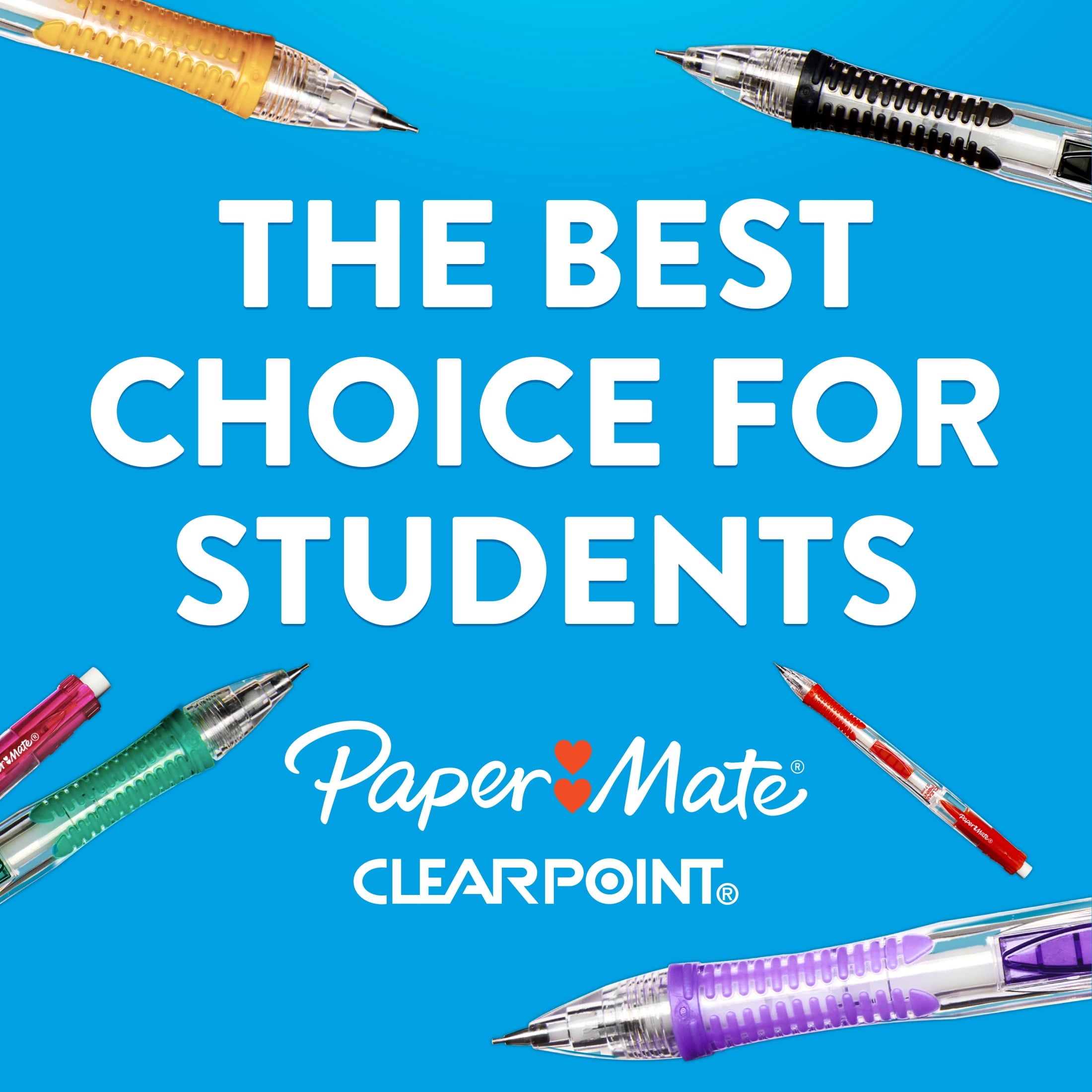 Paper Mate Clearpoint Color Lead Mechanical Pencils, 0.7mm, Assorted Colors, 6 Count