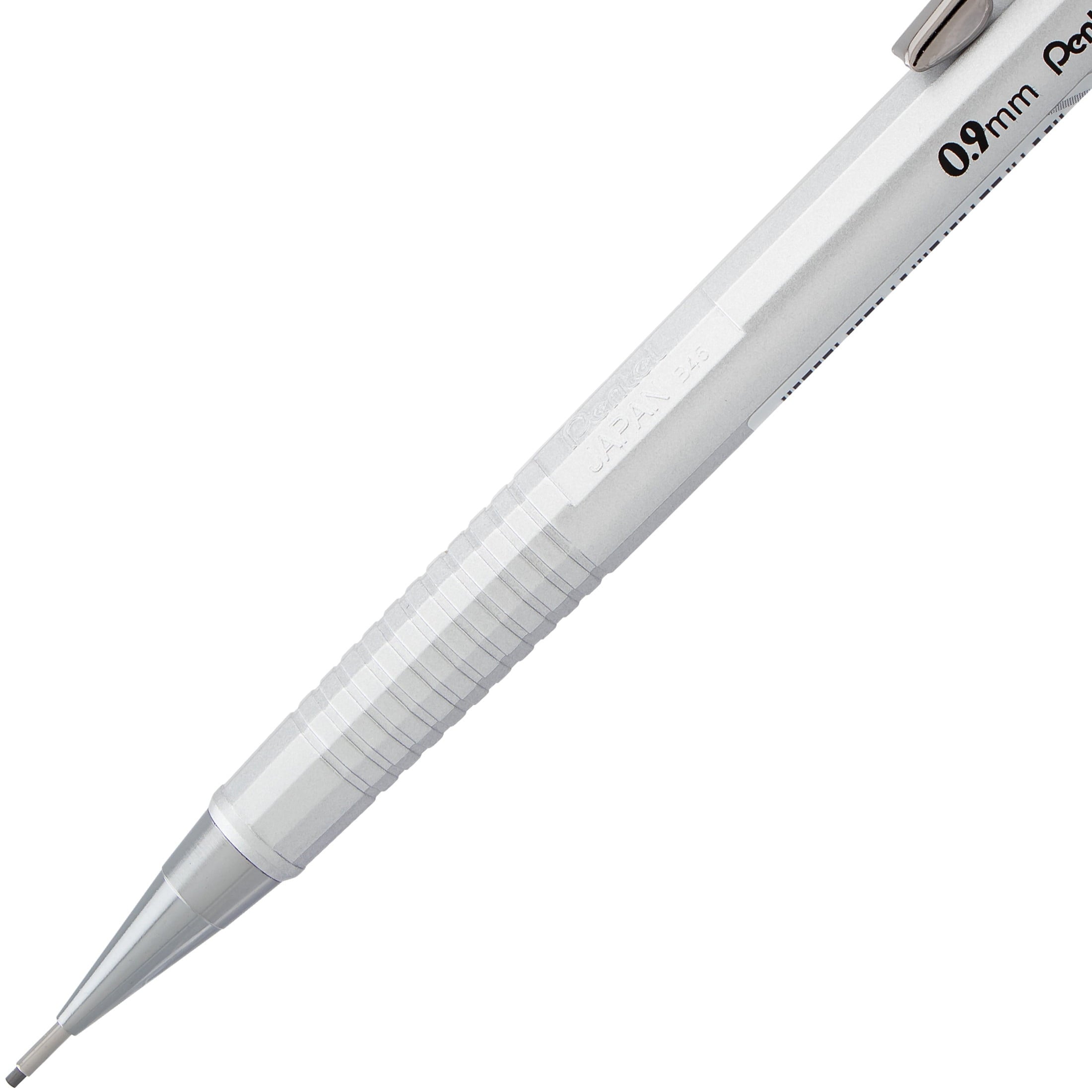 Pentel Sharp Mechanical Pencil, .9mm, Metallic Silver