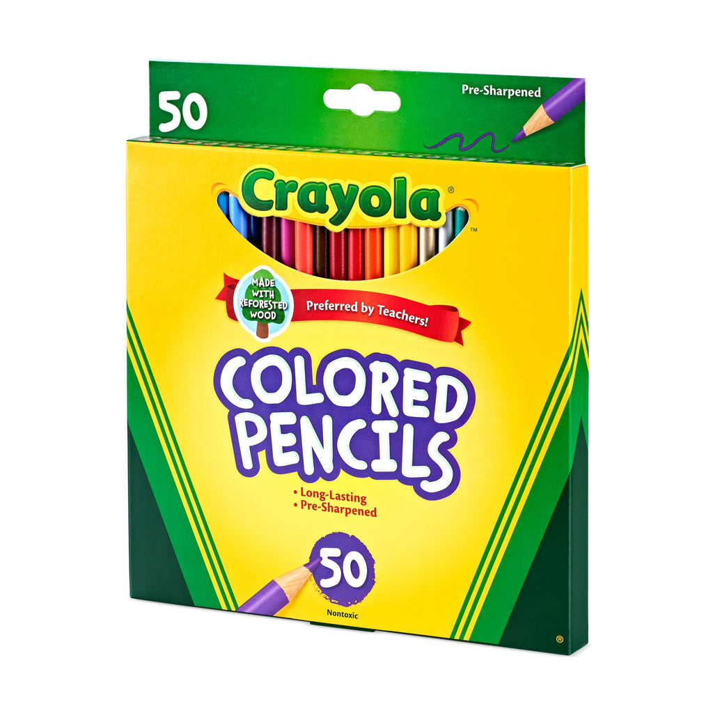 Crayola Colored Pencil Set, 50 Ct, School Supplies, Adult Coloring Pencils, Gift