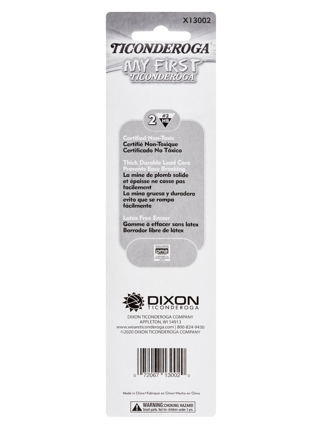 Ticonderoga My First Tri-Write Wood-Cased Pencils, Neon Assorted, 2 Count