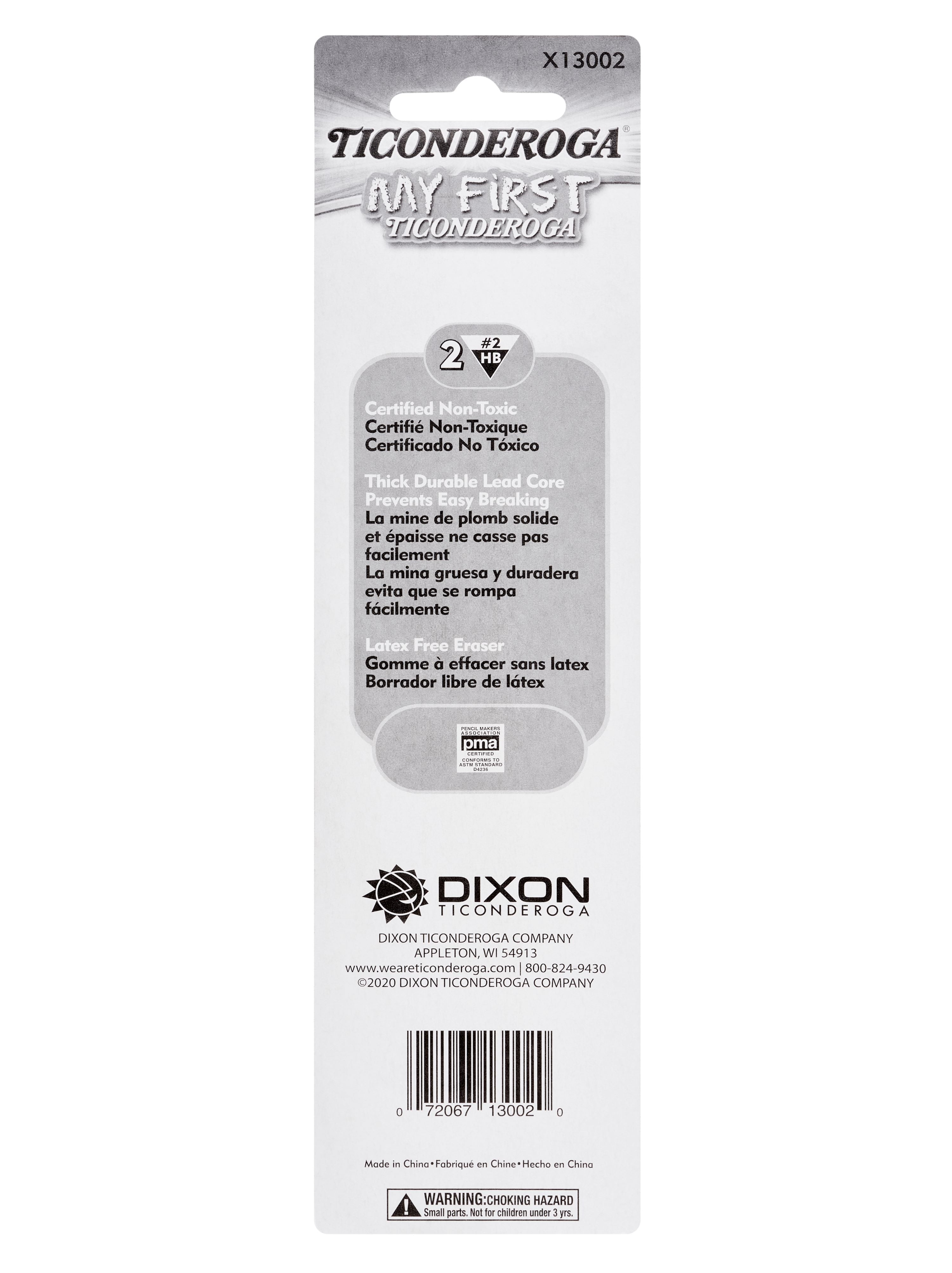 Ticonderoga My First Tri-Write Wood-Cased Pencils, Neon Assorted, 2 Count