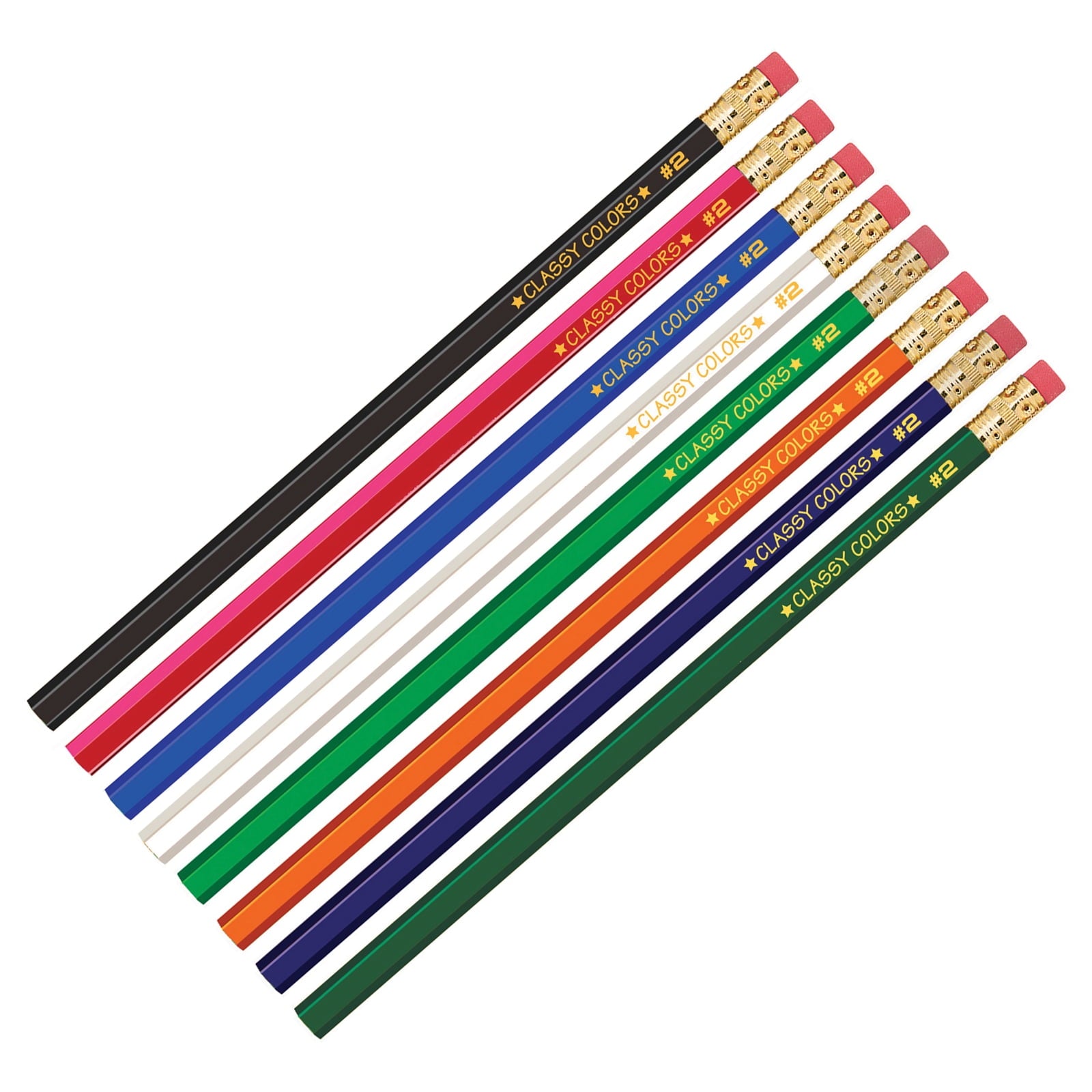 Musgrave Pencil Company No. 2 Wood Case Hex Pencil, Assorted Colors, Pack of 144