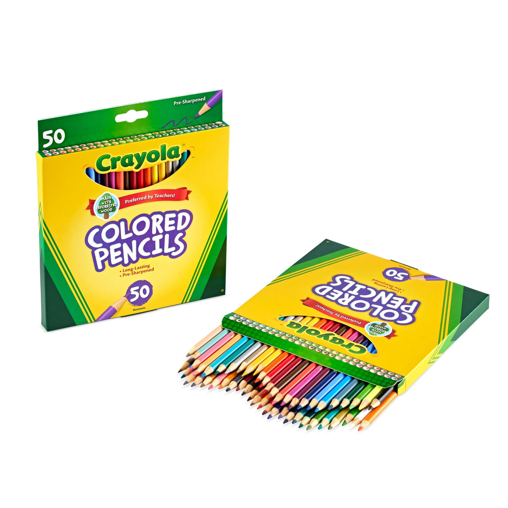 Crayola Colored Pencil Set, 50 Ct, School Supplies, Adult Coloring Pencils, Gift