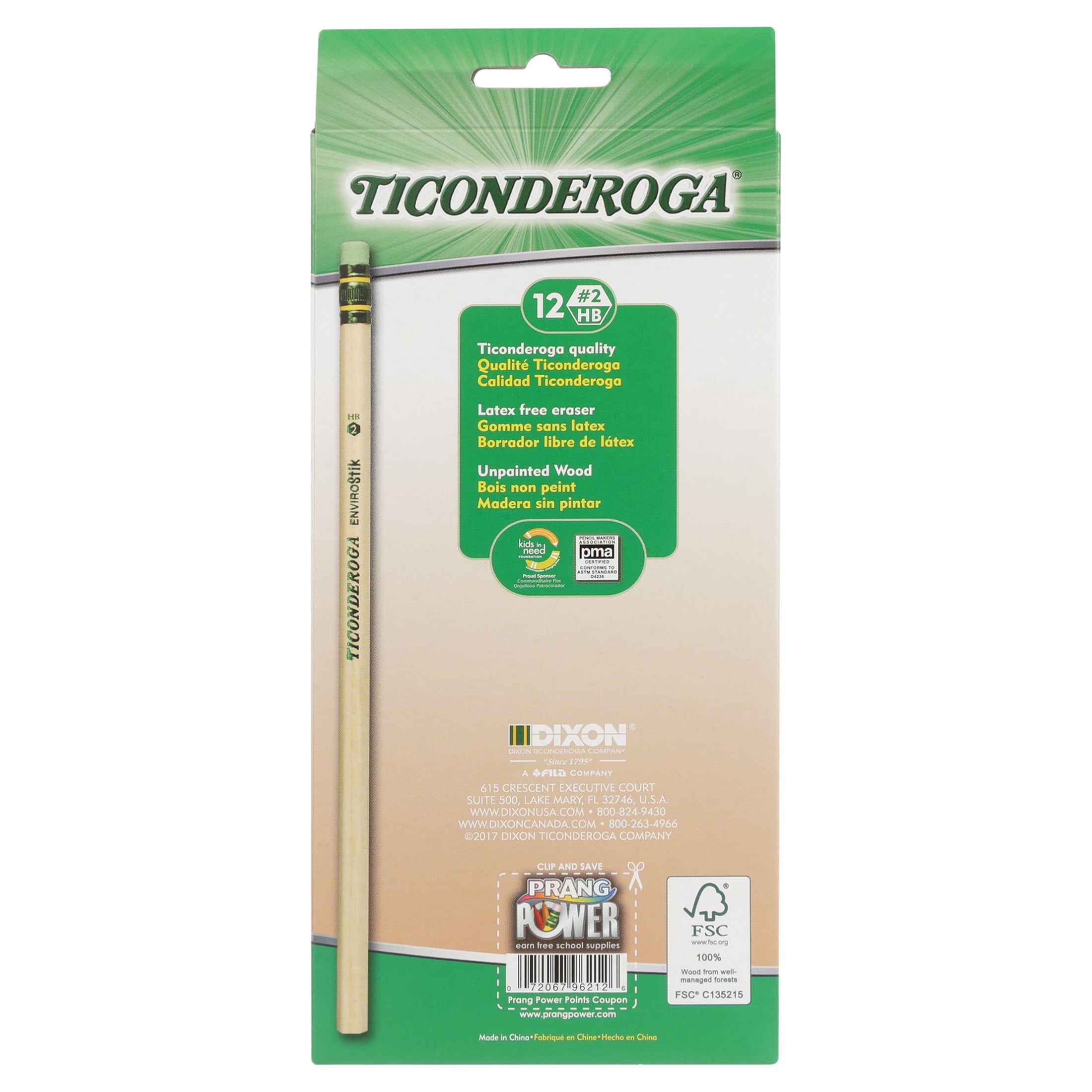 Ticonderoga Wooden Pencil #2 Soft Lead Dozen (X96212X)