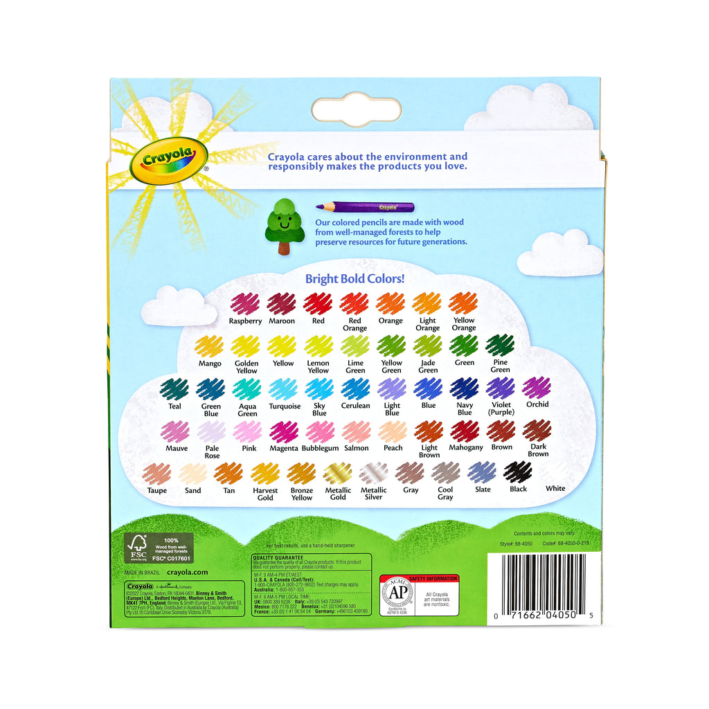 Crayola Colored Pencil Set, 50 Ct, School Supplies, Adult Coloring Pencils, Gift