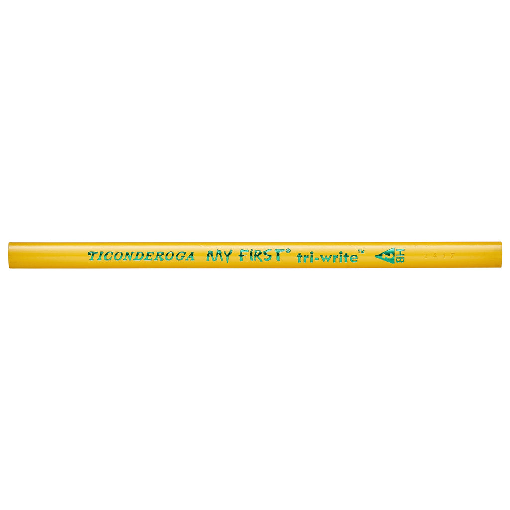 Ticonderoga My First Tri-Write Primary Size No. 2 Pencils without Eraser, Box of 36