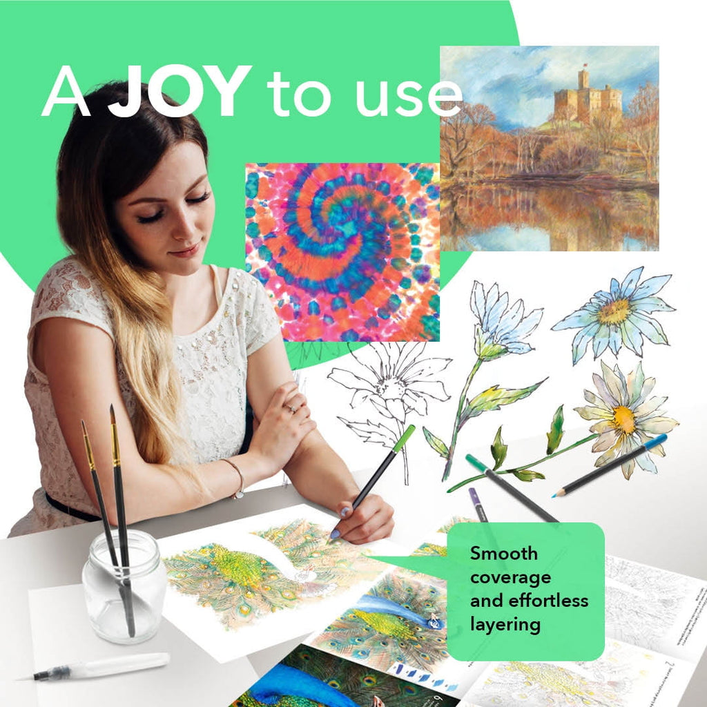 Castle Art Supplies 120 Watercolor Pencils Tin Set for Adult Artists and Professionals