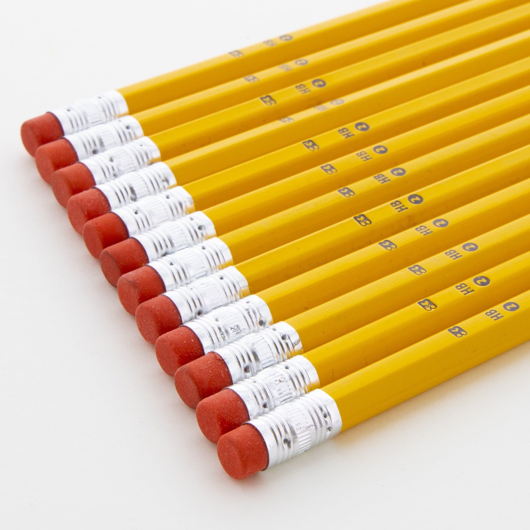 BAZIC #2 HB Yellow Pencils, Unsharpened, Wood Free Latex Free Eraser (20/Pack), 1-Pack