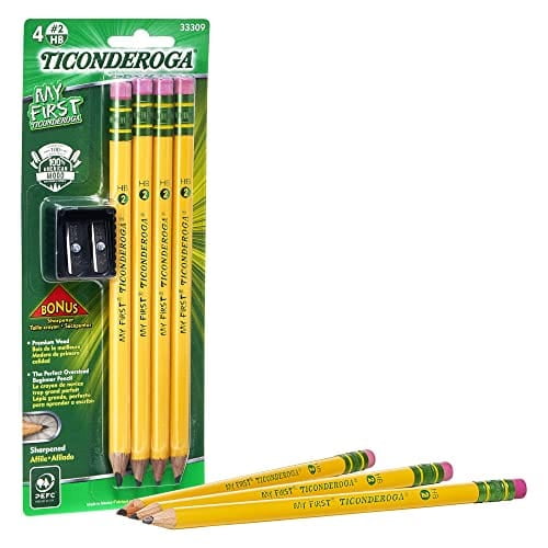 Ticonderoga My First Pencil, #2HB, 4 Ct